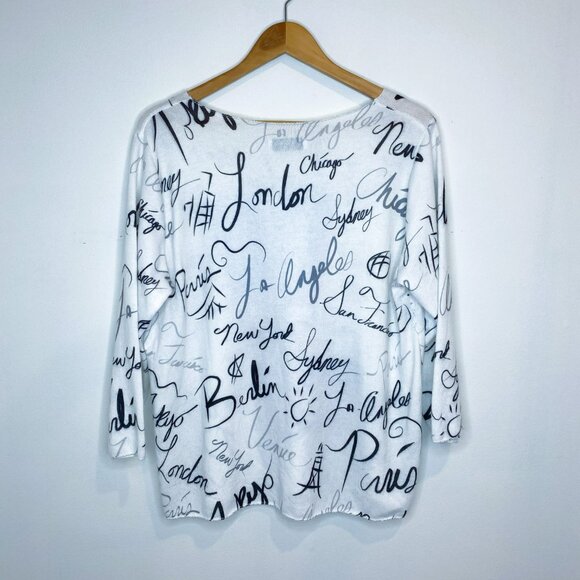 Via Vitale - Made in Italy - Lightweight, Long sleeve, Scoop Neck, top - Size L - Picture 2 of 7